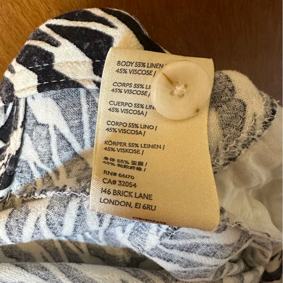 Anthropologie bolt print linen blend Harlem Jogger pant size 10 petite - Picture 7 of 7